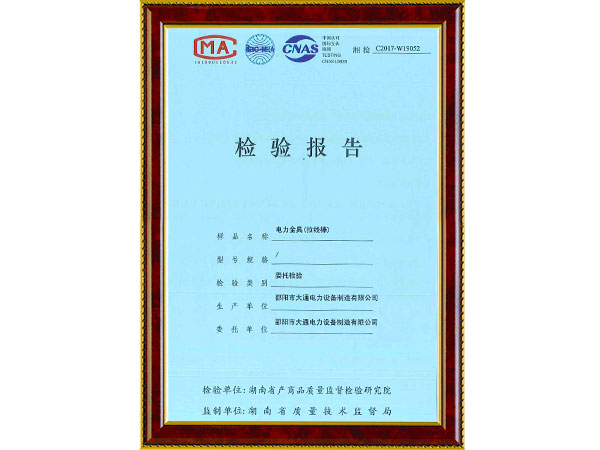 拉線棒檢驗(yàn)報(bào)告